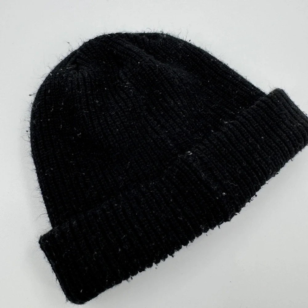 OBEY Knit Beanie Hat Black‎ Ribbed Cuff Logo Winter Warm